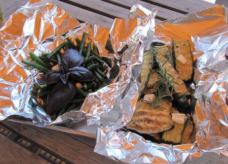 foil packets of veggies