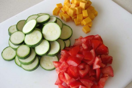 Salad Ingredients Prepped