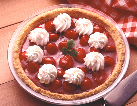 fresh strawberry almond pie