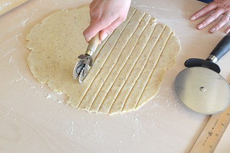 cutting, pie, dough