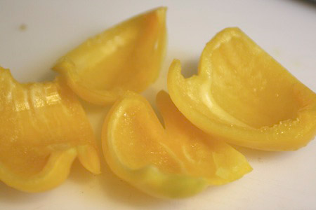 yellow, pepper, cut