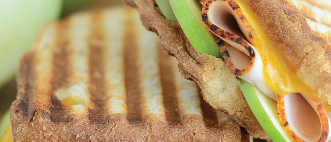 Apple Cheddar & Turkey Panini