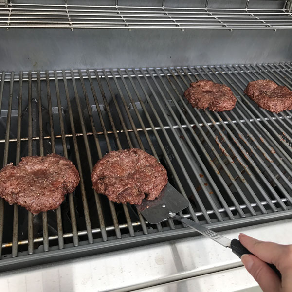 burgers over high heat