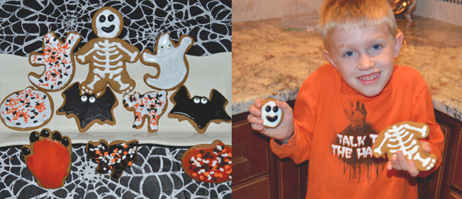 Decorated Halloween Cut Out Cookies