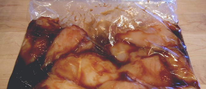 Marinating Chicken in Plastic Bag