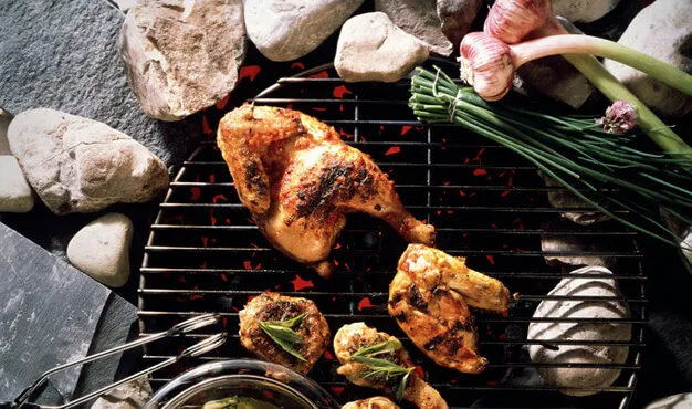 chicken on a grill
