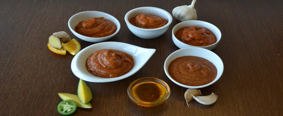 bbq sauce in dishes