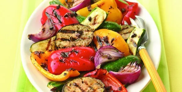grilled vegetables on a plate