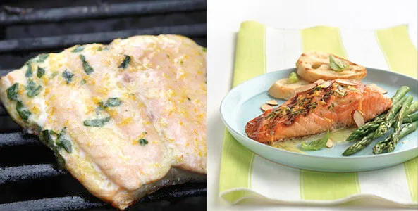  Salmon Fillets with Orange Basil Butter