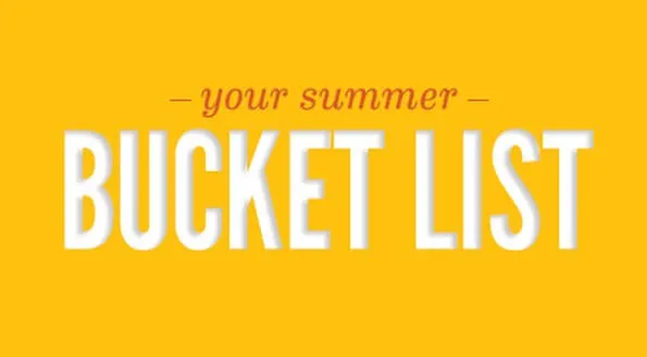 Summer bucket list graphic