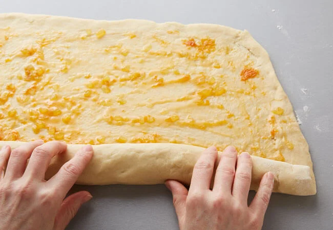 rolling apricot bread