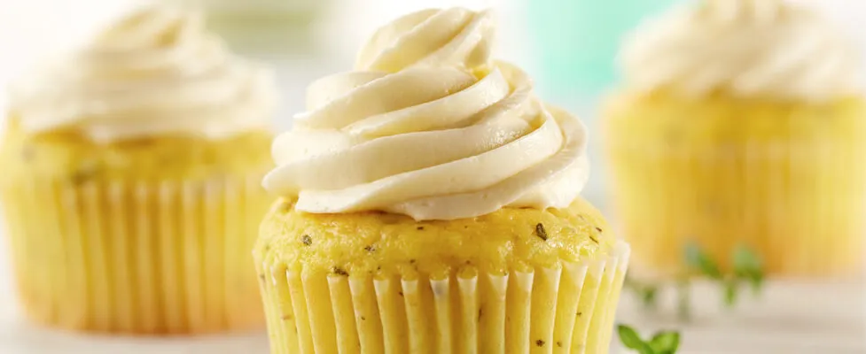 Buttercream Lemon Thyme Cupcakes