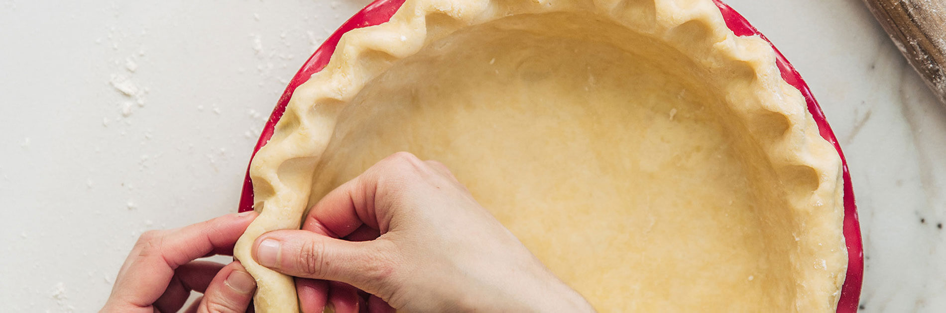 crimping pie crust