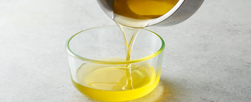 Clarified butter in jar