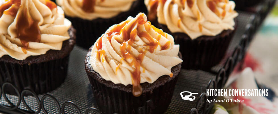 Double Chocolate Cupcakes with Salted Caramel Buttercream