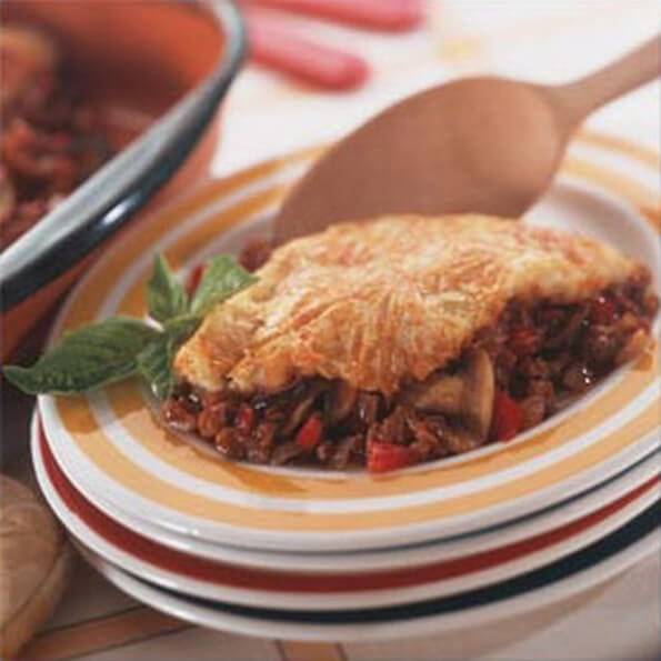 Amazing Pizza Casserole with a Popover Top Land O'Lakes