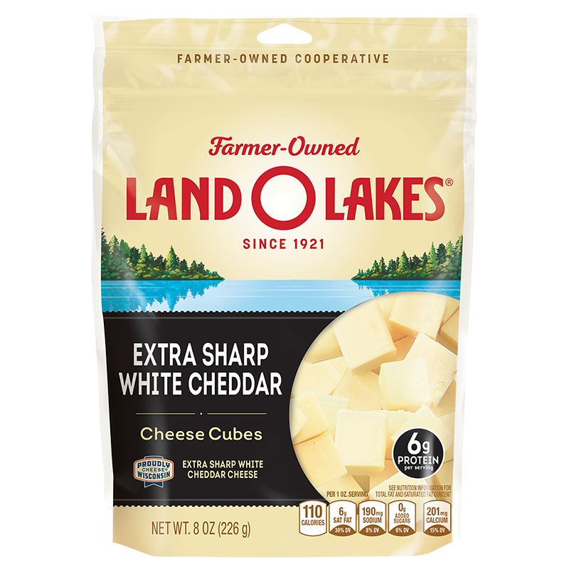 Extra Sharp White Cheddar Cheese Cubes Land O'Lakes