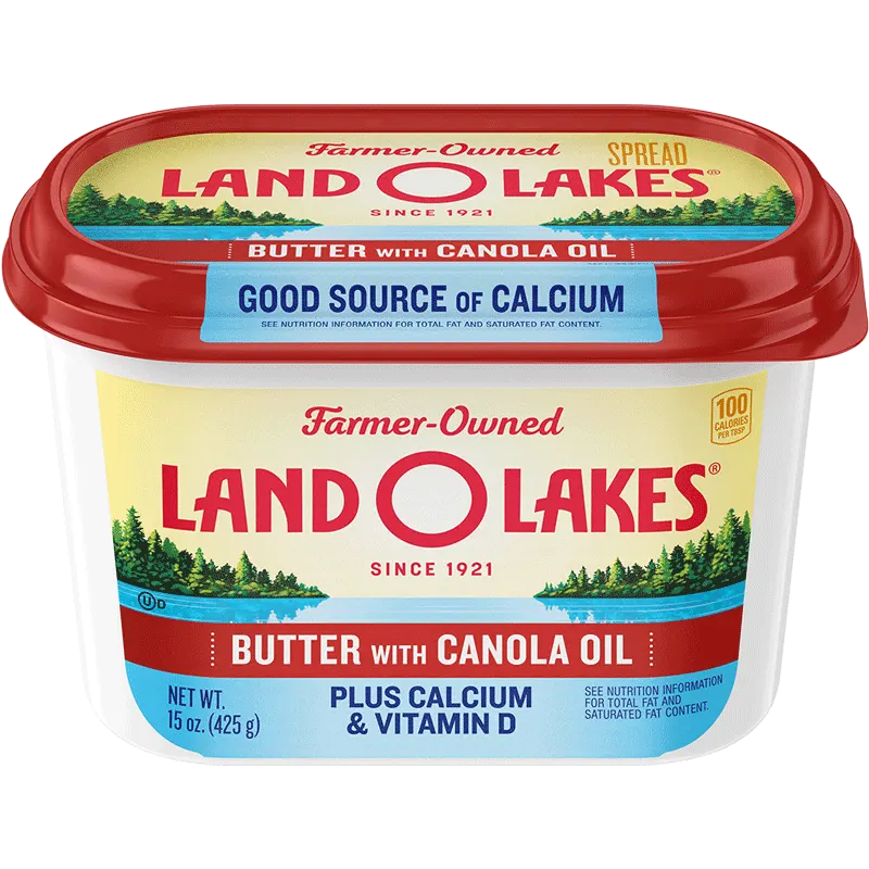 Land O'Lakes spreadable tub Butter with Canola Oil Plus Calcium and Vitamin D