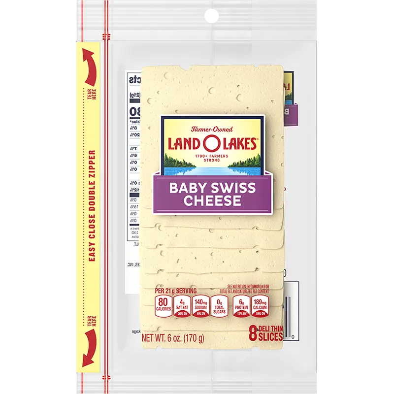 Sliced Baby Swiss Cheese